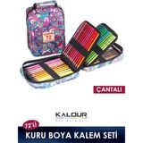 Kuru Boya Kalem Seti 72 Renk, Çantalı (Defter+Kalemtraş Hediyeli) - Karışık/Çok Renkli - 20cm - yağ bazlı