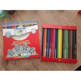 Kuru Boya Kalemi, 24 Renk Tam Boy Set– Canlı Renkli, Okul ve Çizim İçin Boya Kalemi