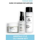 Kuru & Hassas Ciltler Için Yoğun Nem Seti | Toner 200ML + Serum 30ML + Nemlendirici Krem 50ML - Tek Ebat