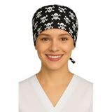 Kuru Kafa Desenli Doktor Hemşire Aşçı Cerrahi Bone Hastane Bonesi Bandana M334