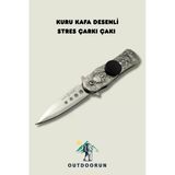 Kuru Kafa Desenli Stres Çarkı Çakı - 15,5 Cm