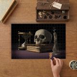 Kuru Kafa - Kum Saati - Kitap Tasarımı 240 Parça Ahşap Puzzle Ahşap Kutuda MP09661
