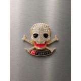 Kuru Kafa Magnet Metal Buzdolabı Magneti Türkiye Temalı Swarovski Taşlı Dekoratif Magnet