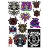 Kuru Kafa Samurai Sticker Set 12 Parça Telefon, Tablet, Defter, Laptop Sticker