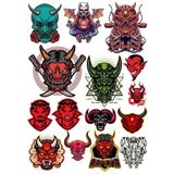 Kuru Kafa Şeytan Sticker Set 14 Parça Telefon, Tablet, Defter, Laptop Sticker