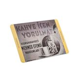 Kuru Kahveci Mehmet Efendi 152 15 21 041 Kahve İçen Yorulmaz Retro Koleksiyon Metal Levha