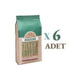 Kuru Kahveci Mehmet Efendi Mehmet Efendi Brazılıan Filtre Kahve Folyo 250Gr 6 Lı Set
