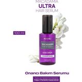 Kuru ve Yıpranmış Saçlara Onarıcı Bakım Serumu KUNDAL Macadamia Ultra Hair Serum 100ml (White Musk)