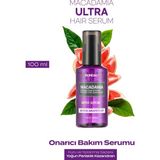 Kuru ve Yıpranmış Saçlara Onarıcı Bakım Serumu KUNDAL Macadamia Ultra Hair Serum (Pink Grapefruit)