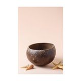 Kuru Yeşil Jumbo Hindistan Cevizi Kasesi - El Yapımı Coconut Bowl - Atıştırmalık, Sos ve Çerez Kasesi