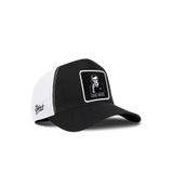 Kurukafa Logolu Cordura Siyah-Beyaz Trucker Şapka