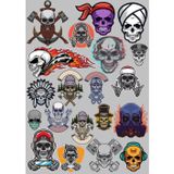 Kurukafa Sticker Set-3 24 Parça Telefon, Tablet, Defter, Laptop Sticker