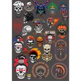 Kurukafa Sticker Set 8 17 Parça Telefon, Tablet, Defter, Laptop Sticker