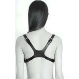 Kurukafa Tasarımlı Giysi Üzeri Giyilebilir Fantazi Seksi Deri Body Harness