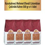 Kurukahveci Mehmet Efendi Mehmet Efendi Colombian Çekirdek Kahve 500 gr x 4 Adet Fındık Aromalı Taze Kavrulmuş