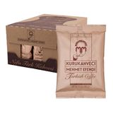Kurukahveci Mehmet Efendi Türk Kahvesi 100 Gr x 25'li | Cezve için ince öğütülmüş kavurma kahve, zengin aroma, glütensiz, vegan, helal, 1871'den beri Türk kahvesi geleneği