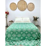 Kurular Tekstil Müslin Pamuk 2 Kat Pike-Yeşil - 220X240