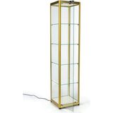 Kurulu Vitrin, Camlı Vitrin,koleksiyon ,teşhir, Cam,dolap - 40X40X180 - Gold