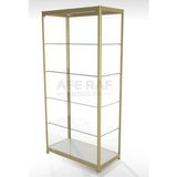 Kurulu Vitrin, Camlı Vitrin,koleksiyon ,teşhir, Cam,dolap - 40X80X180 - Gold