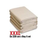 KURUMSAL AMBALAJ 5 Metre Pamuklu Hambez Kumaş–amerikan Bezi Kumaş-naturel Kumaş-en 220 Cm