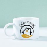 Kurumsal Firmalara Özel Logolu Seramik Motto Kahve Fincanı - 1 Adet - 200 ml