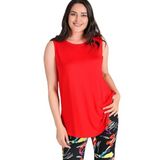 Kurun's Collection Büyük Beden Kolsuz Viskon Basic Bluz Kırmızı 46-48