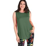 Kurun's Collection Kolsuz Viskon Basic Bluz Haki 58-60