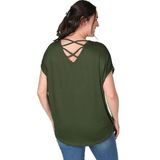 Kurun's Collection Sırt Çapraz Kısa Kol Bluz Haki 46-48