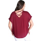 Kurun's Collection Sırt Çapraz Kısa Kol Bluz Kırmızı 42-44
