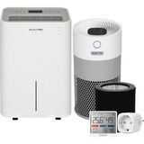 Kurutek KT20 (Wi-Fi + Ion + Hepa) Nem Alma ve Hava Temizleme Cihazı + HT35 Hava Temizleme Cihazı + HT35 Uyumlu 2 Aşamalı Filtre 5'li Ürün Seti - Beyaz
