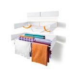 Kurutmalık Çamaşır Askısı - Duvara Monte Çamaşırlık - Patentli Tasarım Beyaz-120cm