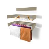 Kurutmalık Çamaşır Askısı - Duvara Monte Çamaşırlık - Patentli Tasarım Cappuccino-70cm