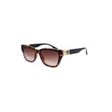 Kurven Leopar Retro Kare Kemik Çerçeve Gold Detaylı Unisex UV400 Vintage Retro Güneş Gözlüğü