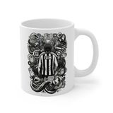Kurye Meslek Taraftar Temalı Kurye Kupa Bardak | Taraftar Meslek Temalı Kupa Bardak | Hediye Mug (Beşiktaş Temal, Beyaz)