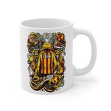 Kurye Meslek Taraftar Temalı Kurye Kupa Bardak | Taraftar Meslek Temalı Kupa Bardak | Hediye Mug (Galatasaray Temal, Beyaz)