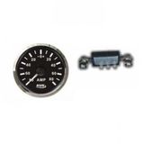 Kus Ampermetre Ø52Mm Siyah 12/24V Şönt Dahildir
