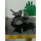 kuş biblo 2 li dal üzerinde kuş biblo SİYAH RENK
