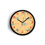 Kuş Silüetli Çocuk Odası Duvar Saati - 35cm - Önü Camlı Siyah Kasa - Sessiz Mekanizma, JH0888S35SKP