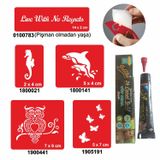 Kuş Ve Balık Desenleri Hint Kınası İle Geçici Dövme Yapma Seti