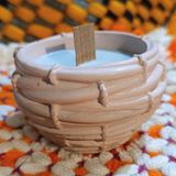 Kuş Yuvası Tasarımlı Dekoratif Mum ( Mavi Mum)