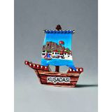 Kuşadası Kabartmalı Polyester Magnet 7Cm X 7,5Cm Dekoratif Hediyelik Buzdolabı Süsü (Kod:1786)