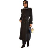 Kuşaklı Kaşe Kaban - Siyah