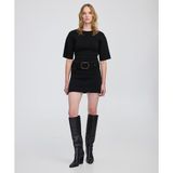 Kuşaklı Triko Etek IW6250004142001 - Siyah - XL