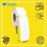 Kuşçu Etiket 50 Adet 100X38 350'LIK Yanlardan Çentikli Lamine Karton Raf Etiketi / Kuşçu Etiket