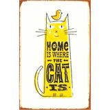 Kuşe Kağıt Duvar Posteri Cat Is Retro Vintage DRTR0040