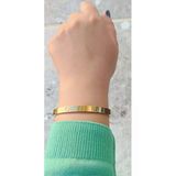 Kuşkaya Ticaret Bileklik Taşsız | | 316L Çelik - Kararmaz | Hediye Paketi Altın 18 Cm