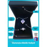 Kuşkaya Ticaret Işıklı Kutuda | Mor Okyanus Kalbi Yüzük Set | 14 Şubat Sevgililer Günü Hediyesi | Kadın Mor Tek Ebat