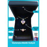 Kuşkaya Ticaret Işıklı Kutuda | Pembe Okyanus Kalbi Yüzük Set | 14 Şubat Sevgililer Günü Hediyesi | Kadın Pembe Tek Ebat
