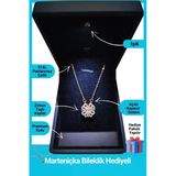 Kuşkaya Ticaret Işıklı Premium Kutuda | 4 Kalpli Yonca Kolye | Mıknatıslı | 14 Şubat Sevgililer Günü Hediyesi Altın - Işıklı Premium Kutu 40-45