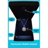 Kuşkaya Ticaret Işıklı Premium Kutuda | Dönen Yonca Kolye | 14 Şubat Sevgililer Günü Hediyesi | Kadın Altın - Işıklı Premium Kutu 40-45